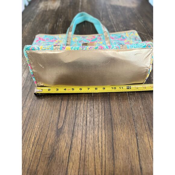 Lilly Pulitzer In The Beginning Gold Sparkle Tote Bag – Gold Sequin Trim - Picture 6 of 16